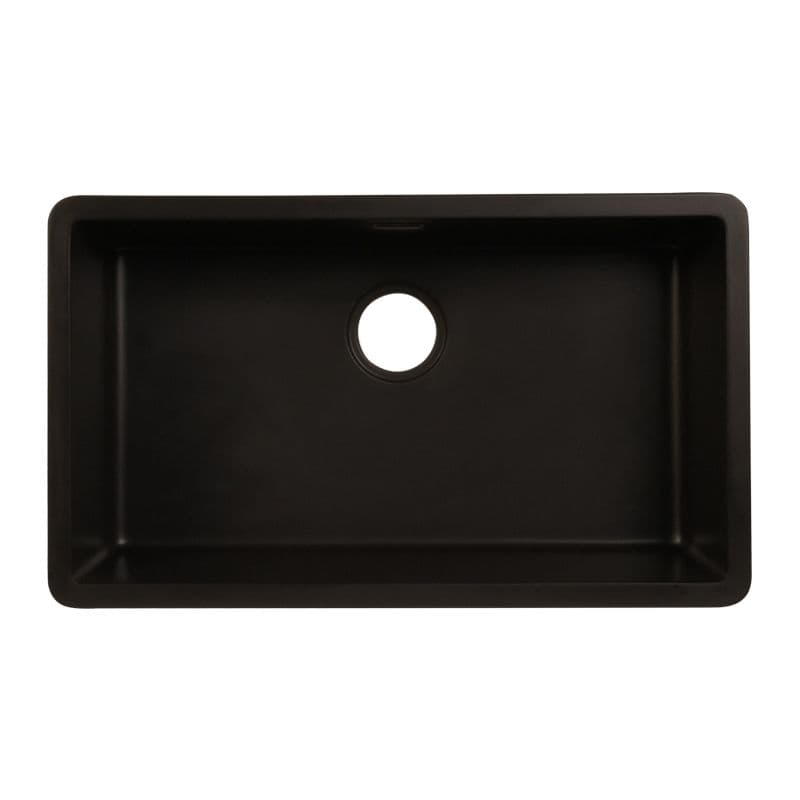 Black Rectangle Undermount Sink For Kitchen