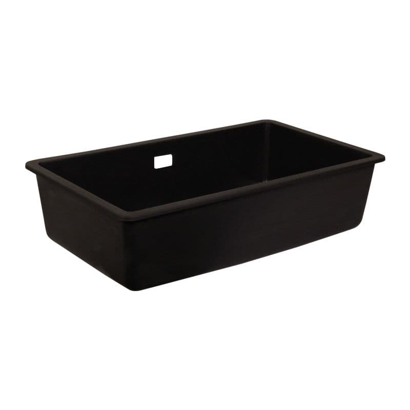 Black Rectangle Undermount Sink For Kitchen