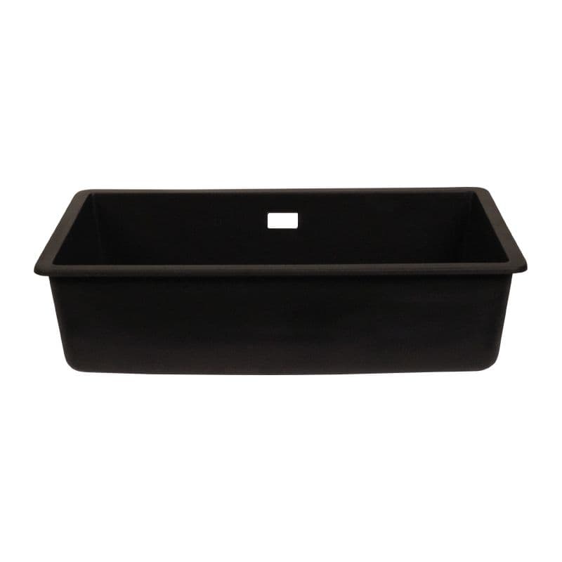 Black Rectangle Undermount Sink For Kitchen