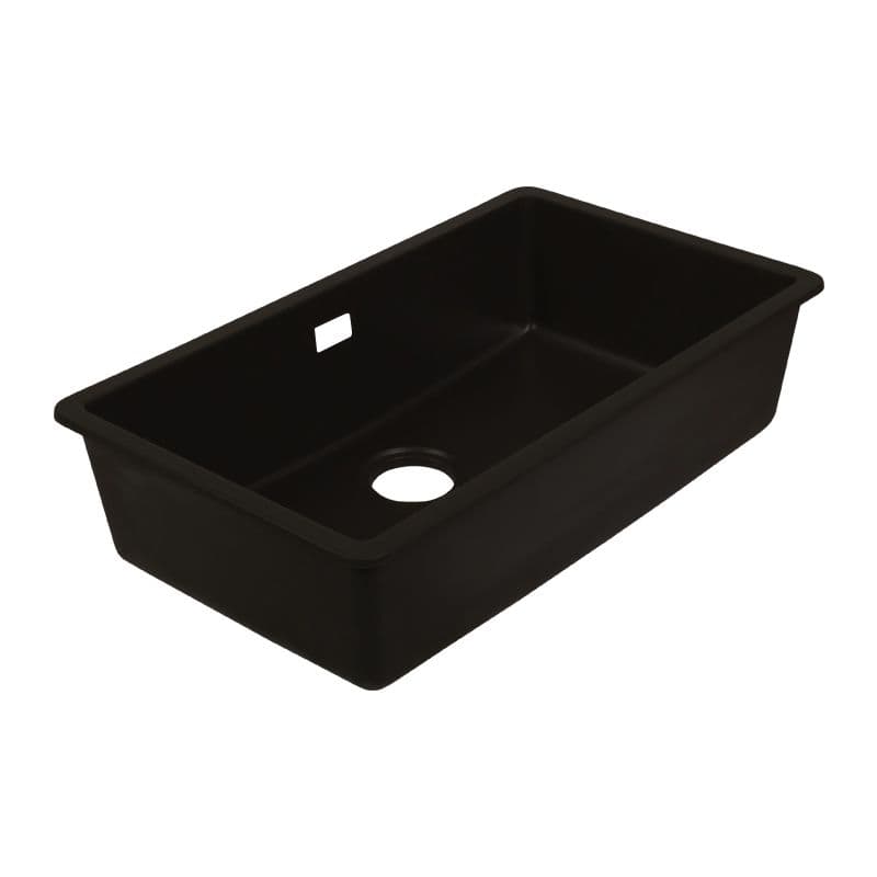 Black Rectangle Undermount Sink For Kitchen