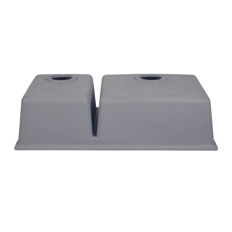 Gray Double Bowl Quartz Sink
