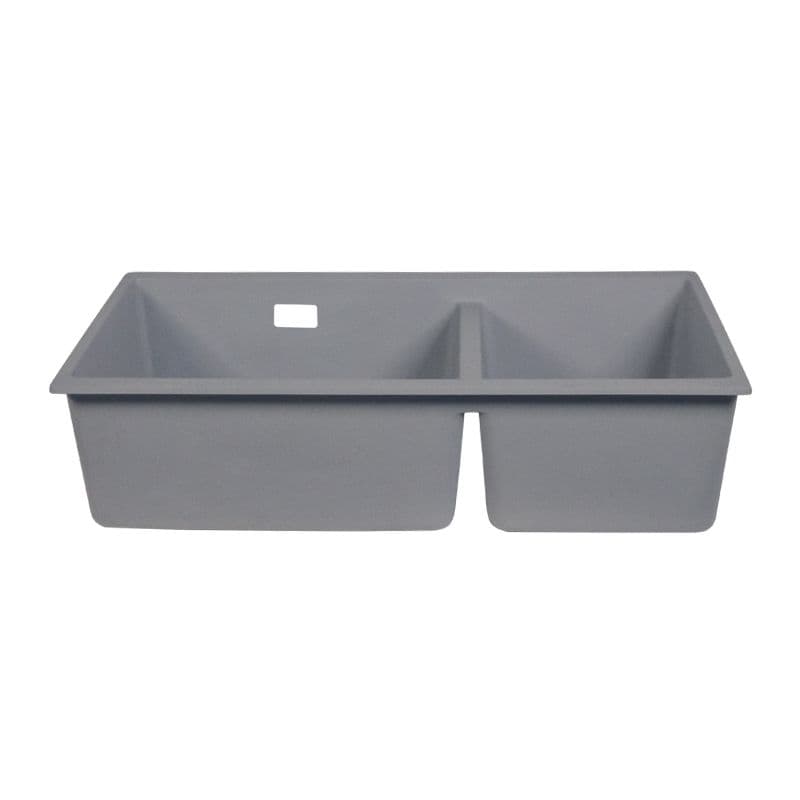 Gray Double Bowl Quartz Sink