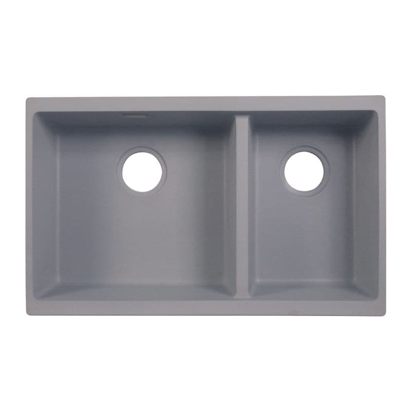 Gray Double Bowl Quartz Sink