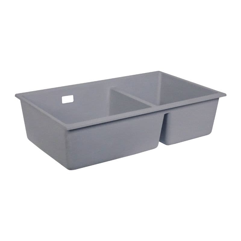 Gray Double Bowl Quartz Sink