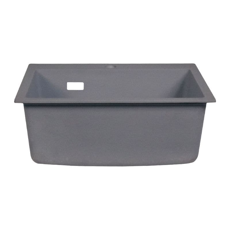 Gray Small Topmount Quartz Sink