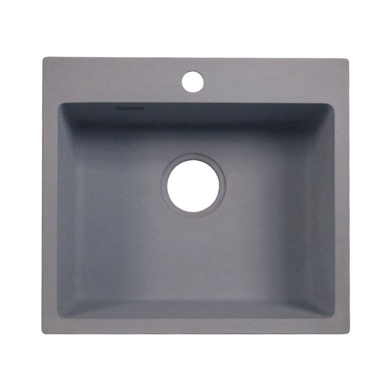 Gray Small Topmount Quartz Sink