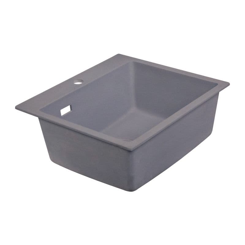 Gray Small Topmount Quartz Sink