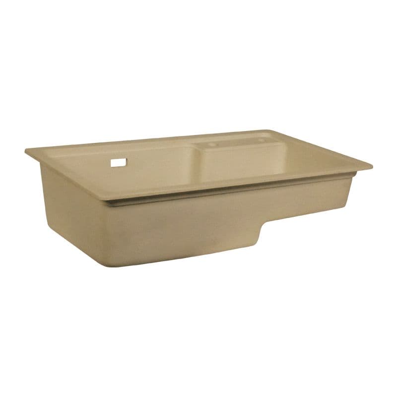 Oatmeal React Dual Mount Quartz Sink