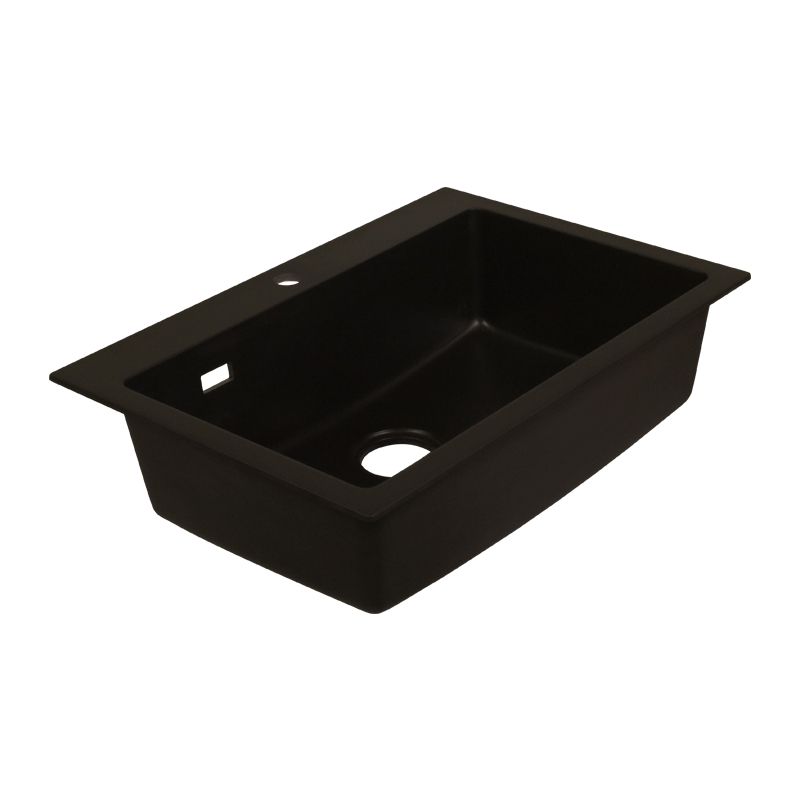 Medium Rectangle Above-mount Quartz Sink For Kitchen